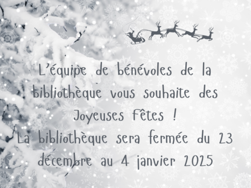 Joyeuses Fêtes de la part de la Bibliothèque